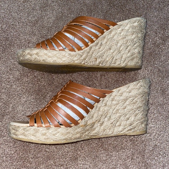 KORS Michael Kors Luggage Espadrille Wedges - Picture 5 of 9